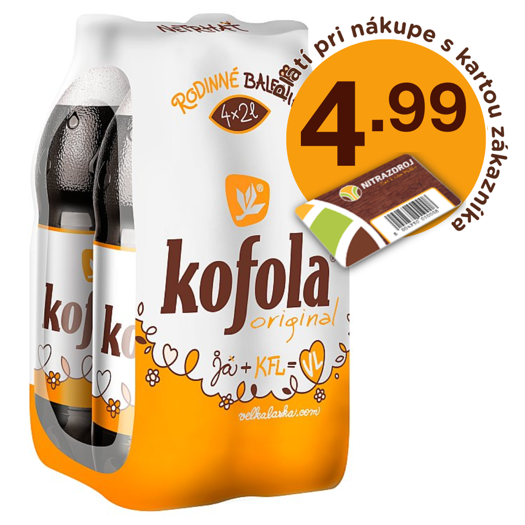 Limonáda original rodinné balenie 4 x 2l / 8l Kofola